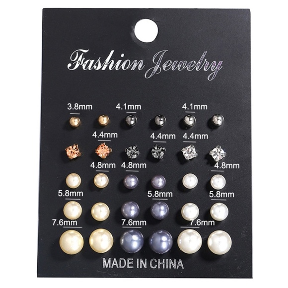 **DAVIDA* 30-Pc Assorted Fashion Stud Earring Set - Picture 8 of 8